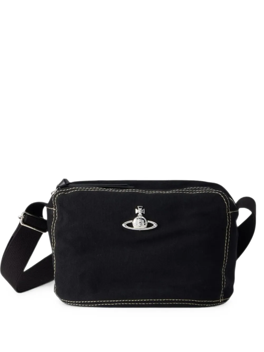 Vivienne Westwood Orb-plaque top-stitch crossbody bag