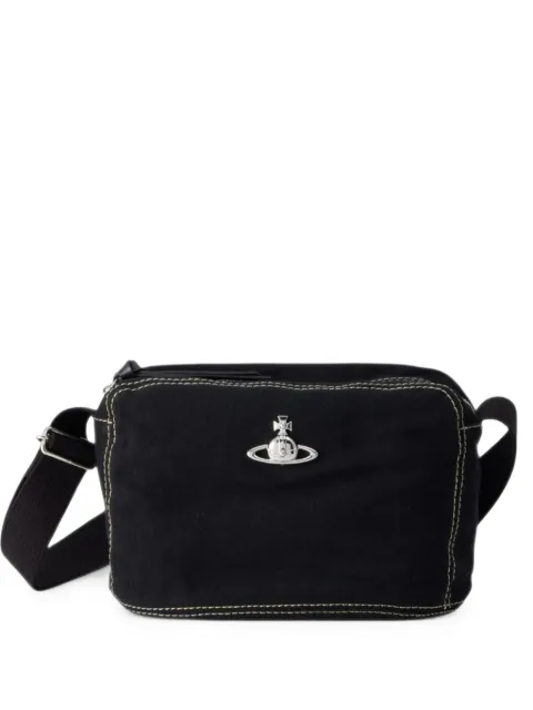 Vivienne Westwood Orb-plaque top-stitch crossbody bag