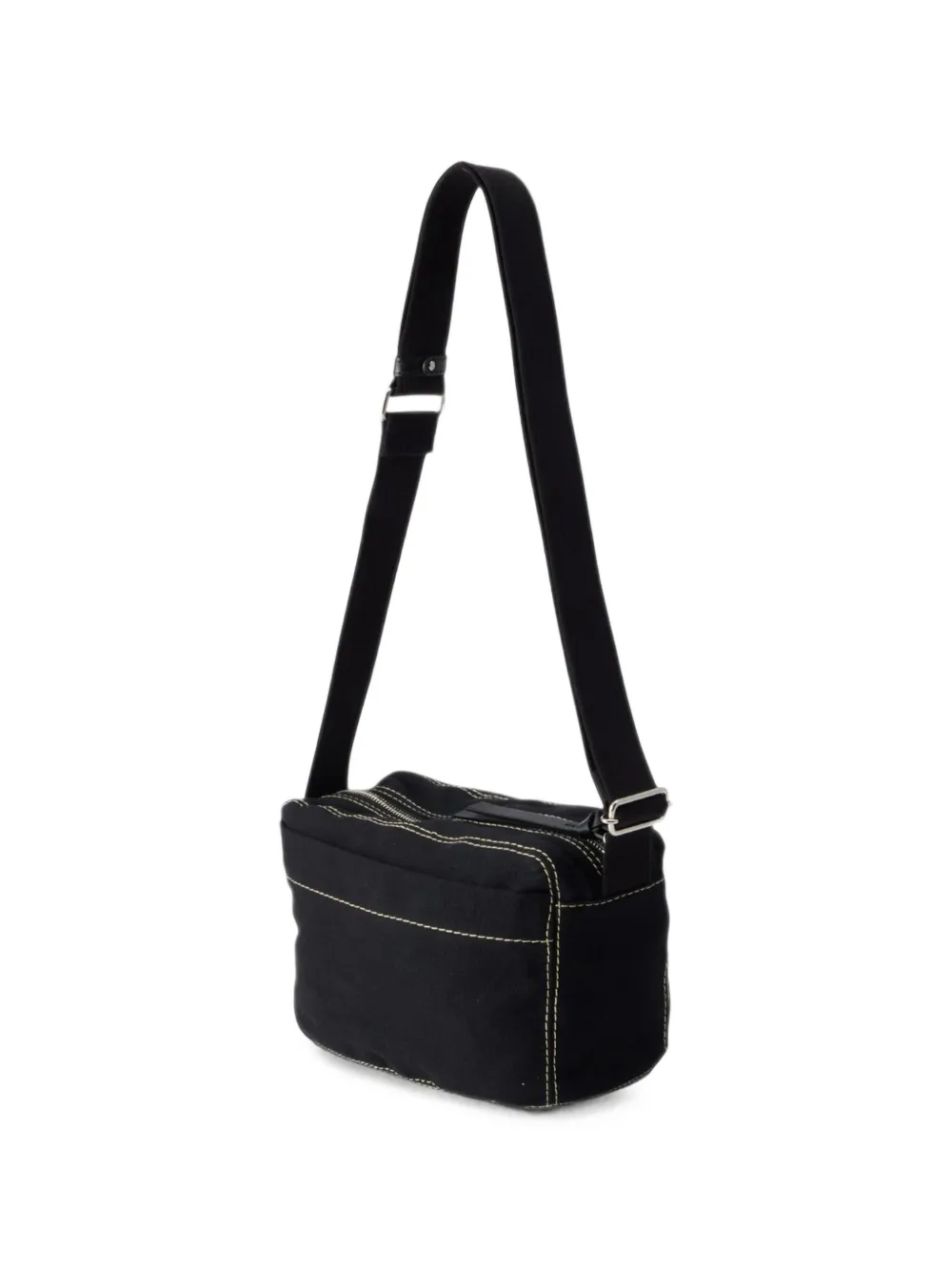 Vivienne Westwood Orb-plaque top-stitch crossbody bag Zwart