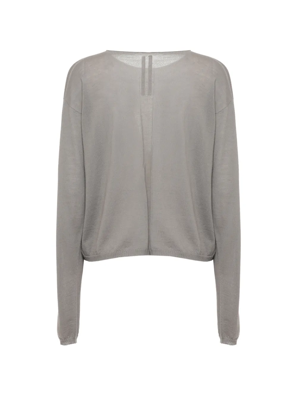 Rick Owens Doorzichtige gebreide lichtgewicht sweater Grijs