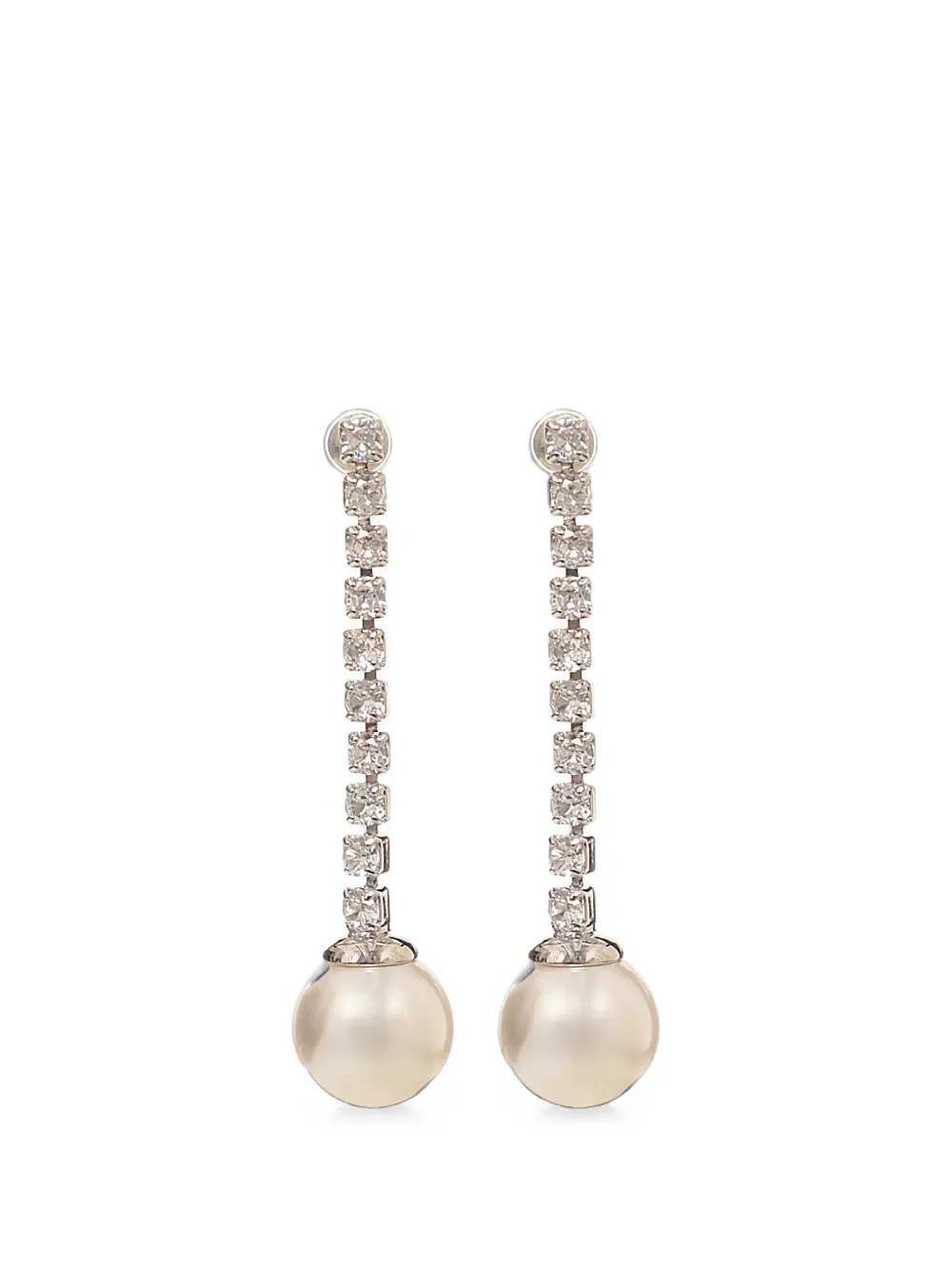 Self-Portrait crystal-embellished earrings - Argento