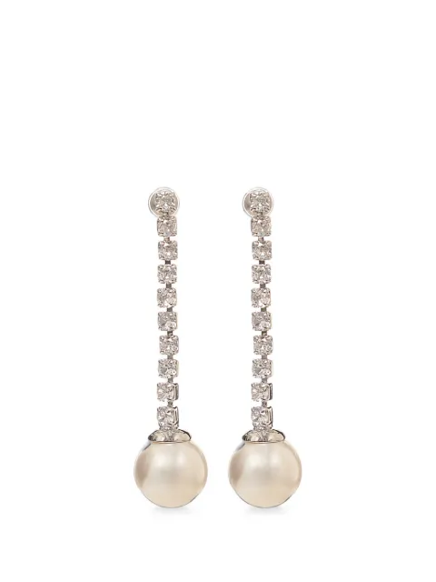 Self-Portrait crystal-embellished earrings