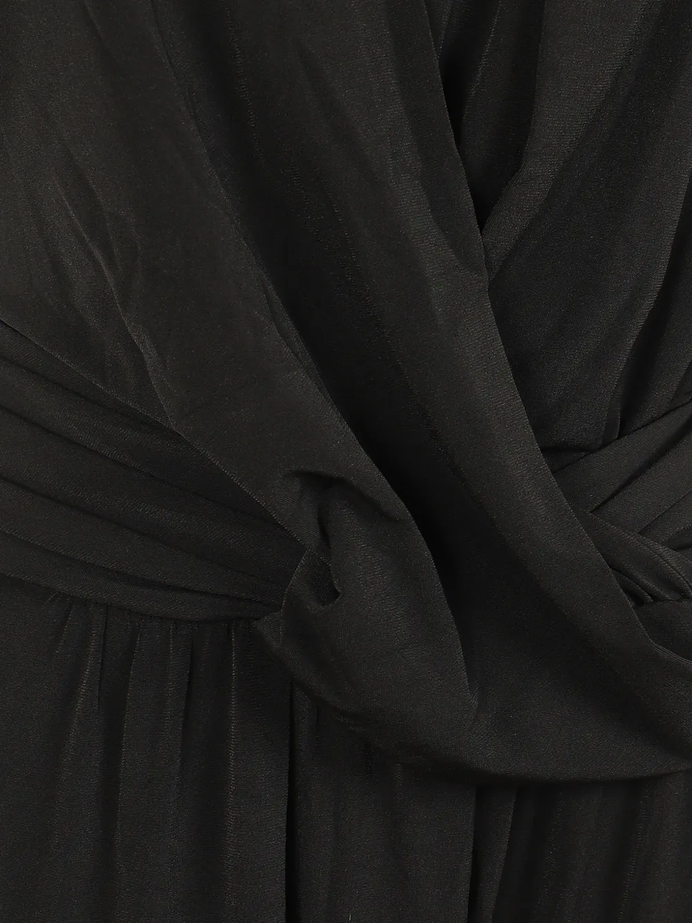 THE ANDAMANE Astra gedrapeerde jumpsuit met halternek Zwart