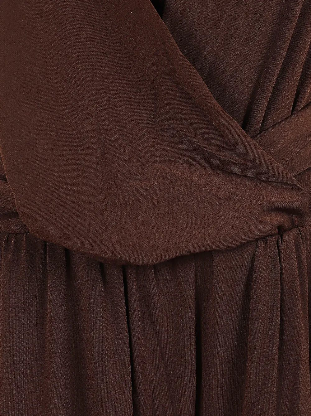 THE ANDAMANE Astra gedrapeerde jumpsuit met halternek Bruin
