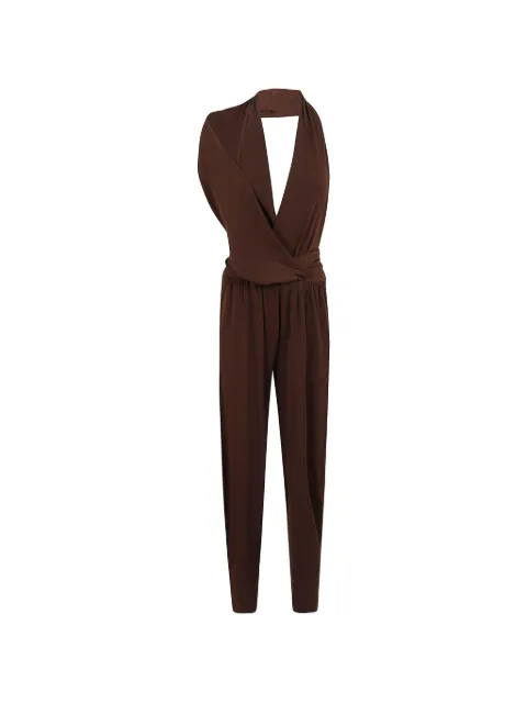 THE ANDAMANE Astra halterneck draped jumpsuit