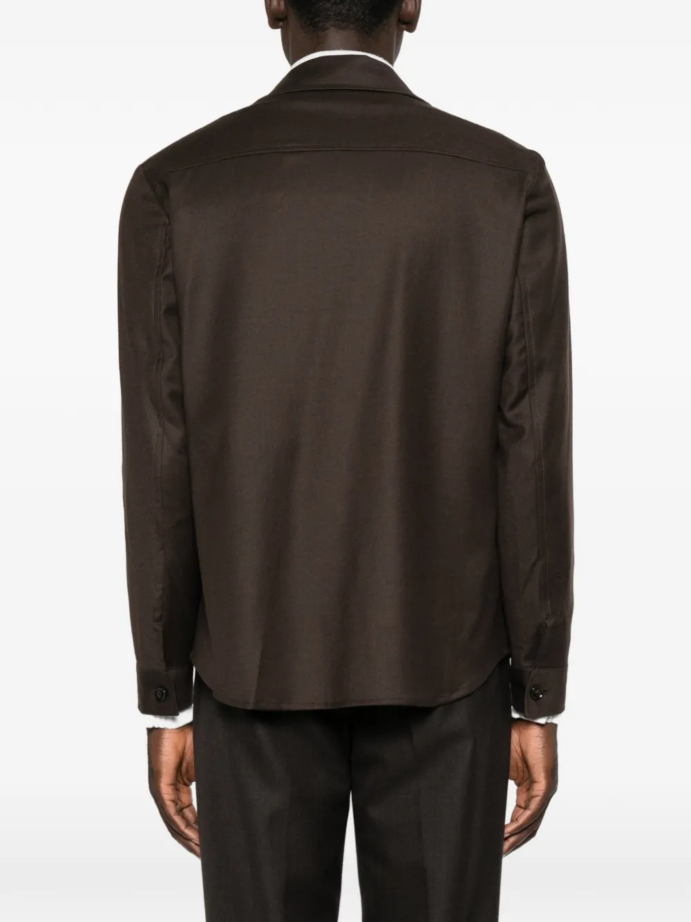Briglia 1949 John button-up shirtjack met zakdetail Bruin