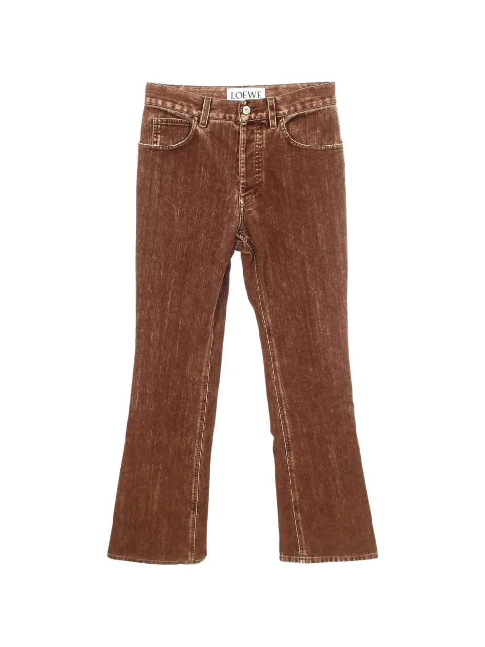 Loewe Pre-Owned Velour button-fly jeans - Braun