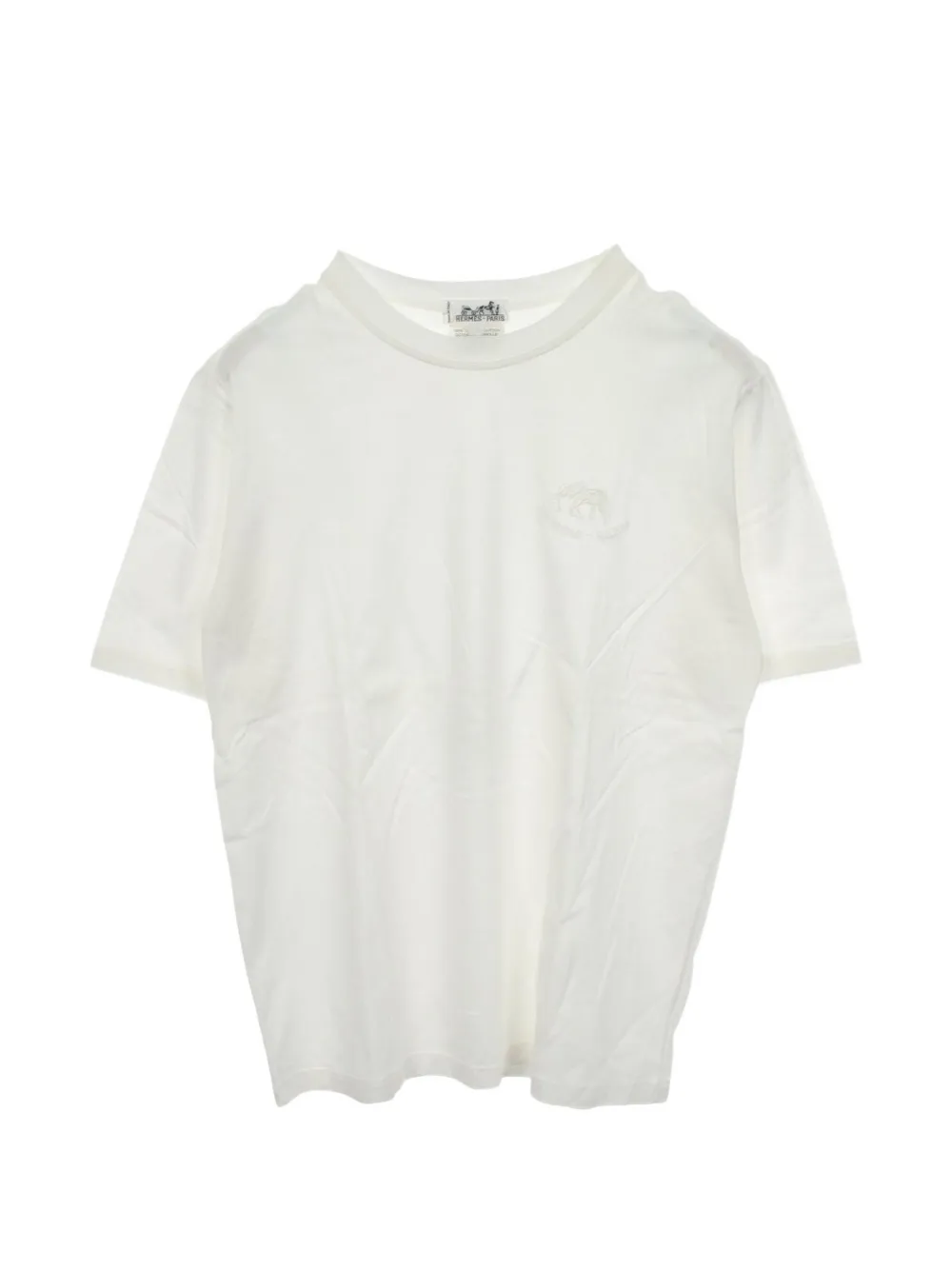 Hermès Pre-Owned 2010s T-Shirt mit Logo-Stickerei - Weiß