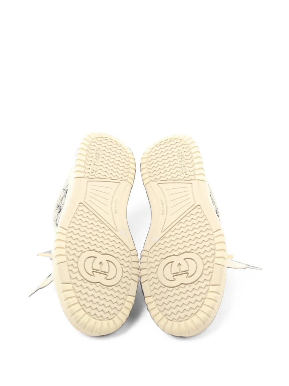 Gucci Pre-Owned 2020s Re-web lace-up sneakers - Nude