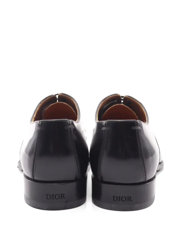 クリスチャンディオール　leather shoes Christian Dior Pre-Owned 2010s Leather Oxford Shoes | Black | FARFETCH
