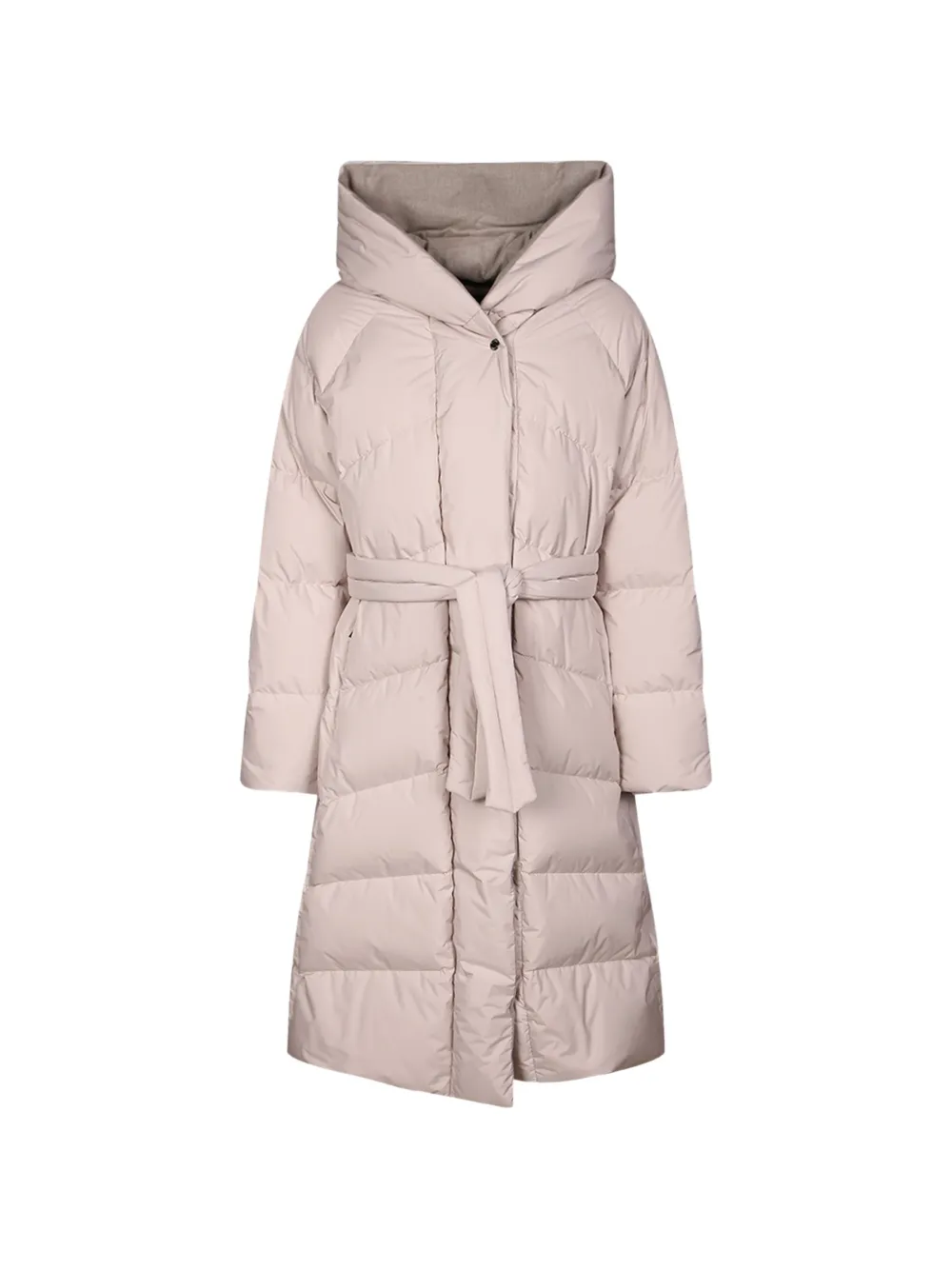Moorer belted hooded puffer jacket - Rosa