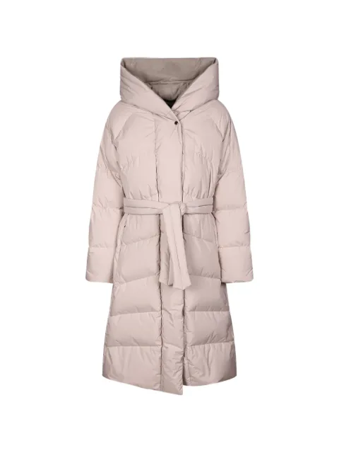 Moorer belted hooded puffer jacket