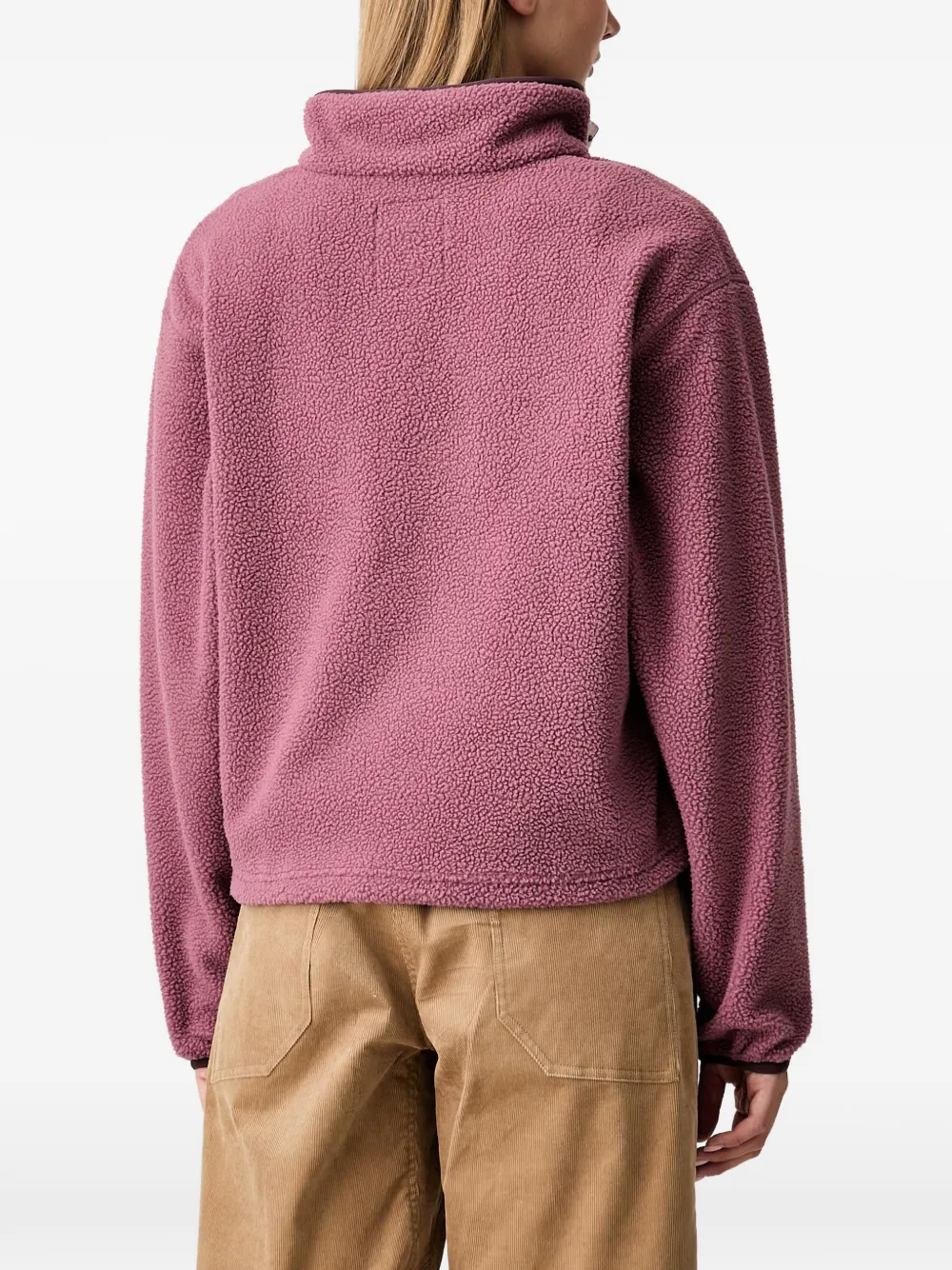 Columbia Sportswear fleece logo-patch sweater Roze