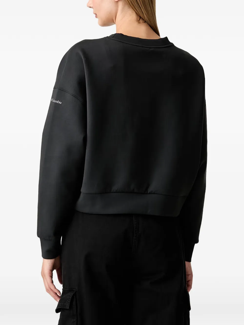 Columbia Amazesweats cropped sweater met logoprint Zwart