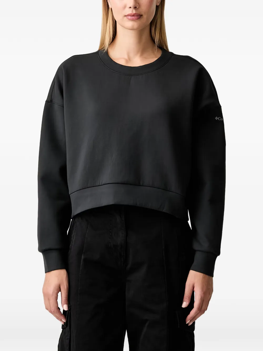 Columbia Amazesweats logo-print cropped sweatshirt - Nero