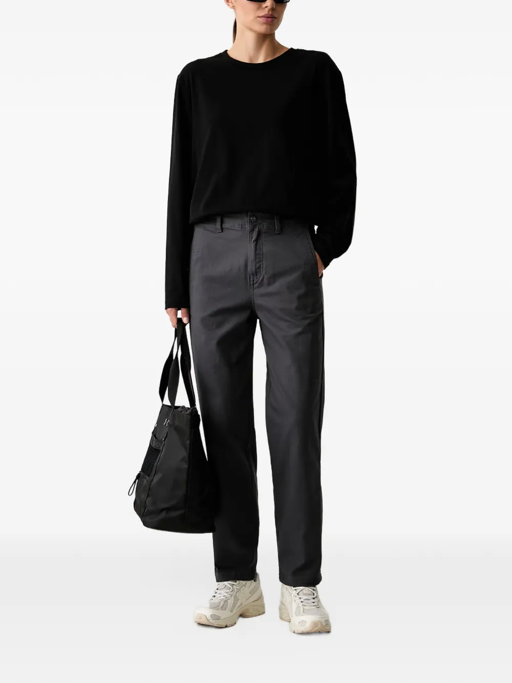 Columbia ROC logo-patch straight-leg trousers Grijs