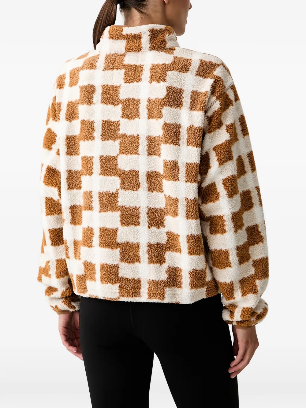 Columbia Helvetia geruite fleece trui Bruin
