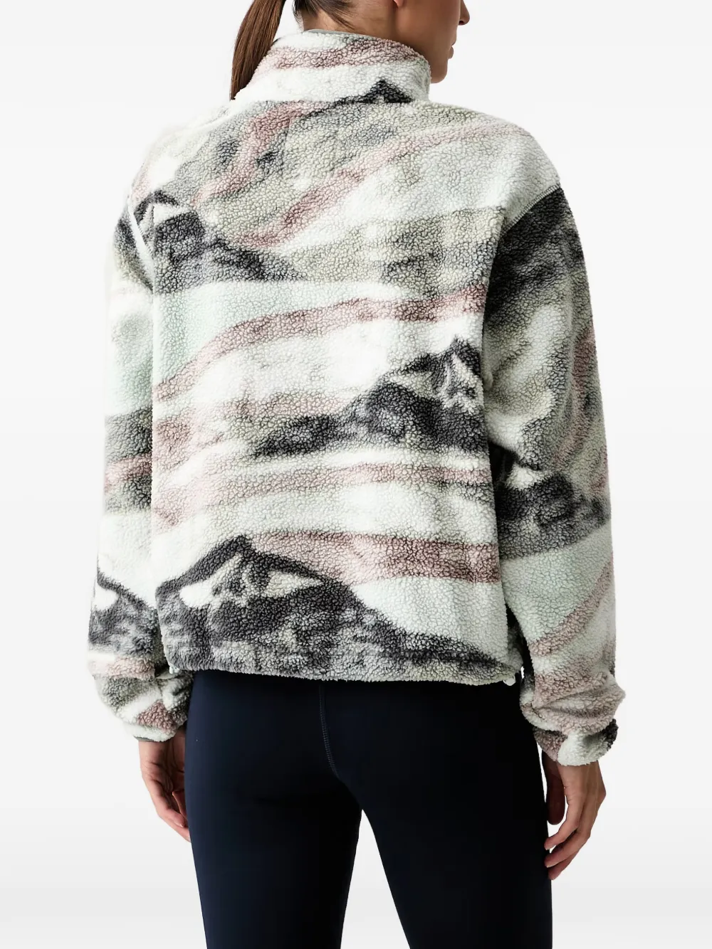 Columbia Helvetia II fleece trui met bergprint Groen