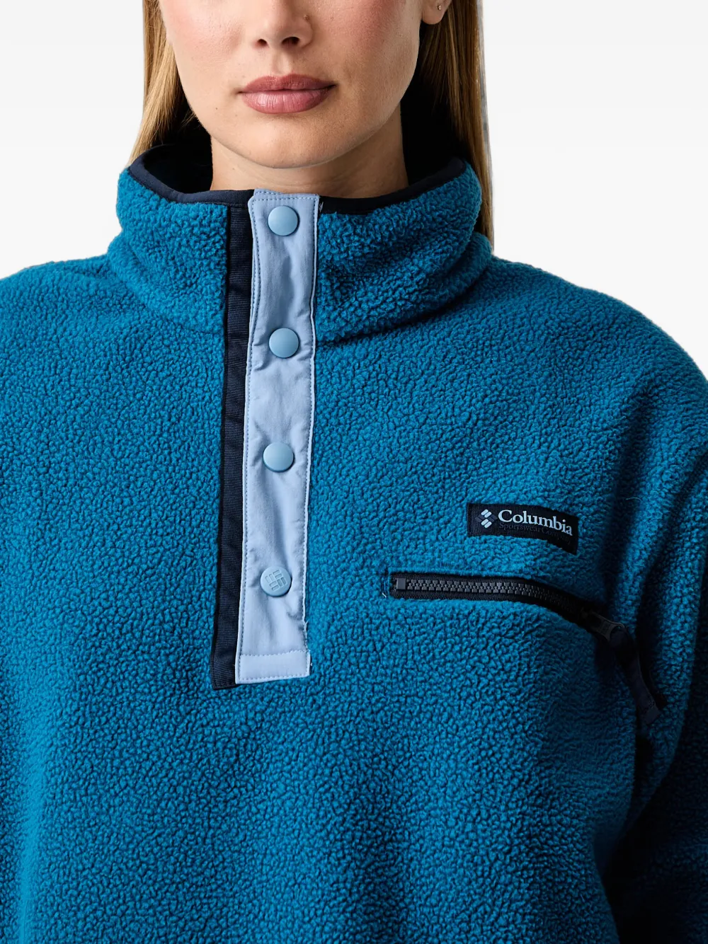Columbia Sportswear Helvetia II fleece drawstring sweater Blauw