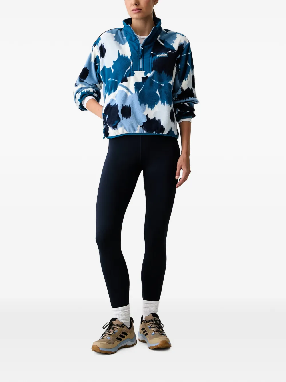 Columbia Sequoia Grove sweater met bloemenprint en kwartrits Blauw