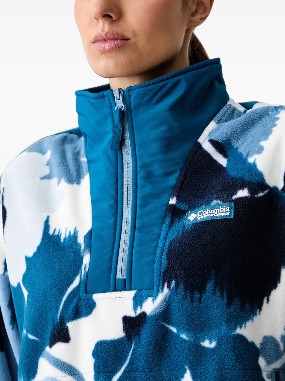 Columbia Sequoia Grove sweater met bloemenprint en kwartrits Blauw