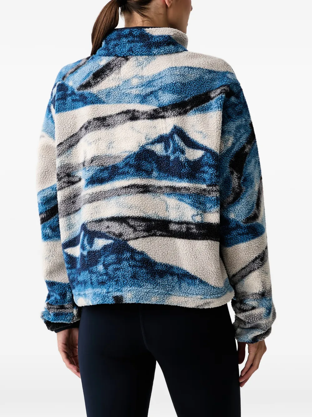 Columbia Fleece sweater met berg-print Blauw