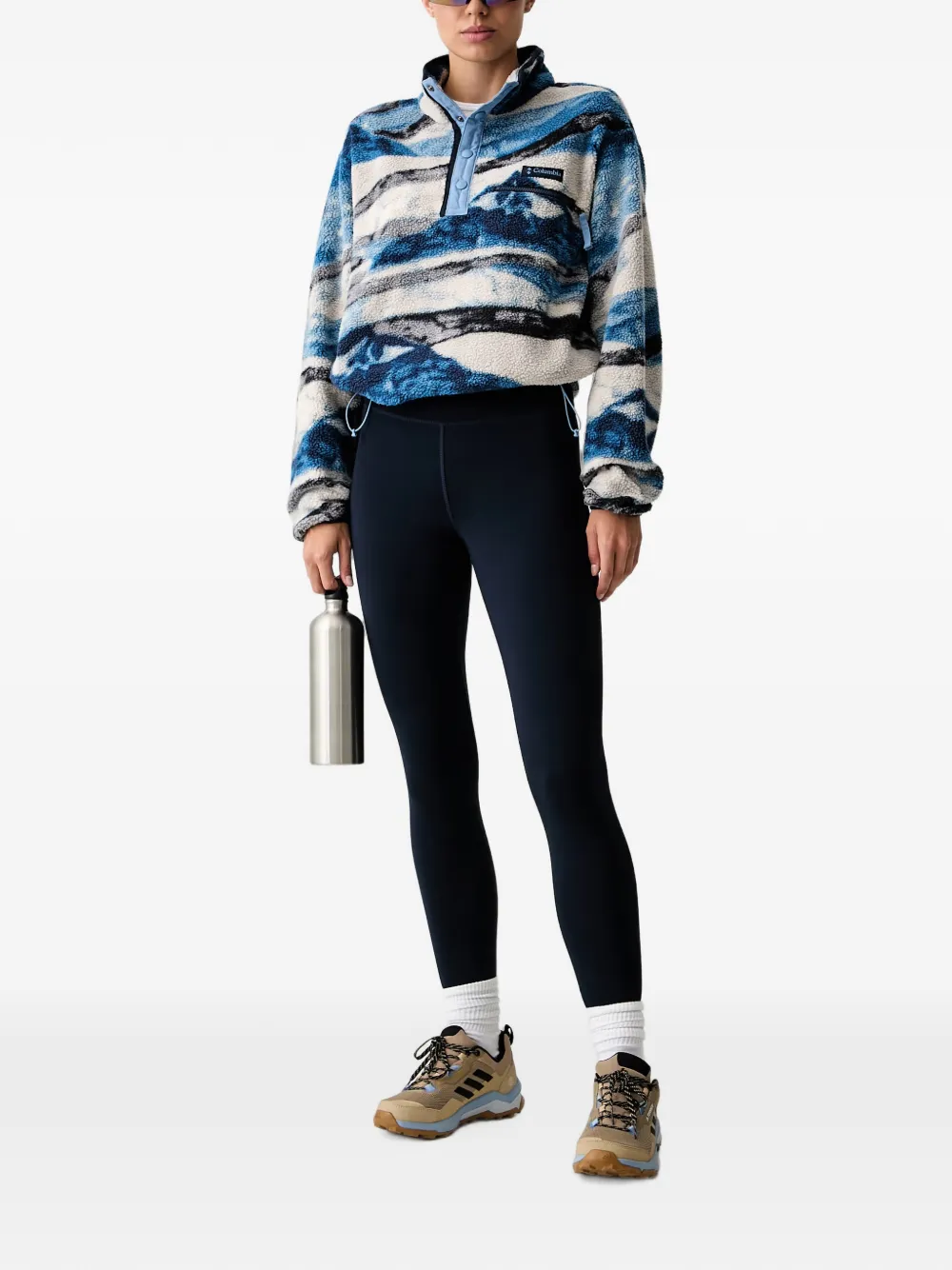 Columbia Fleece sweater met berg-print Blauw