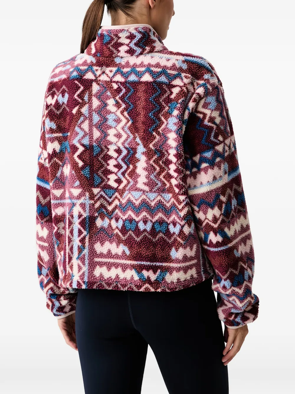 Columbia Helvetia geometric-print fleece sweater Roze