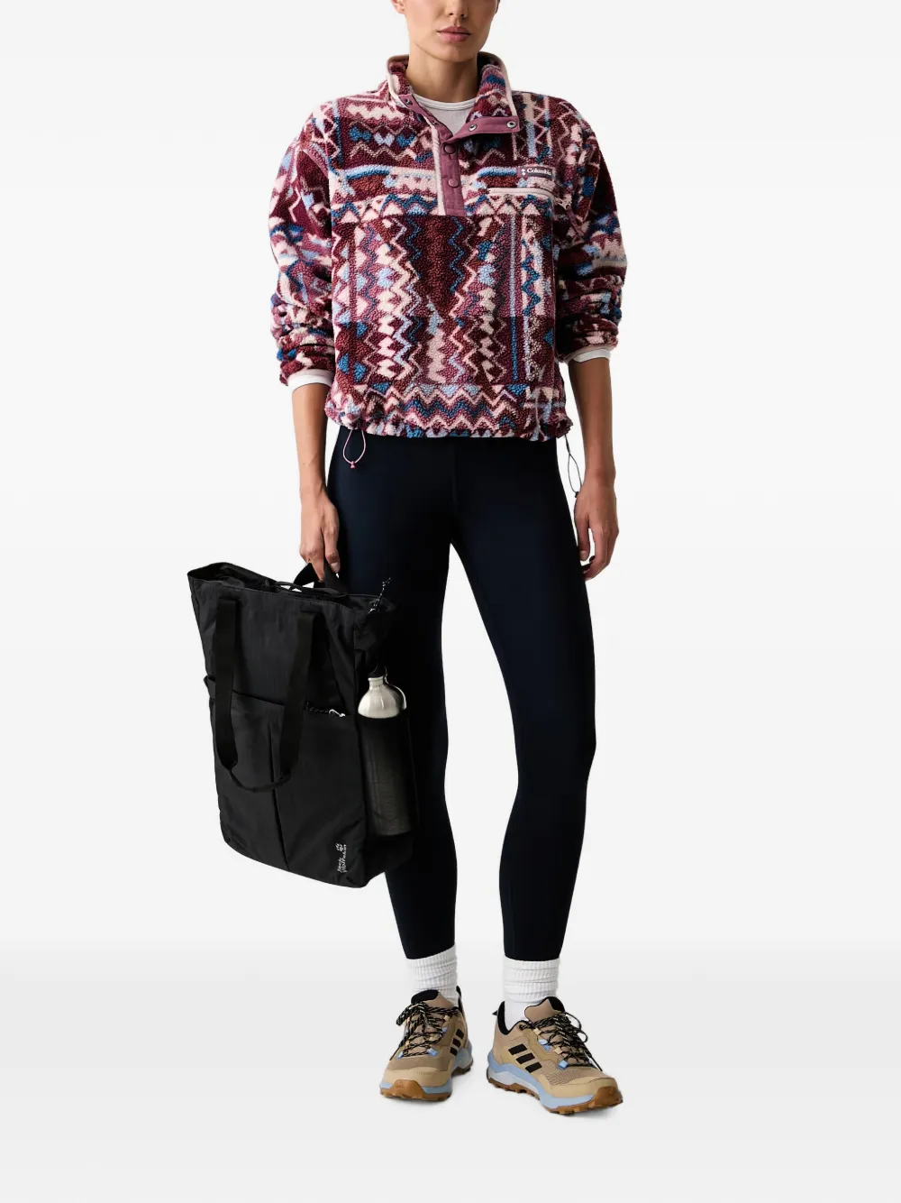 Columbia Helvetia geometric-print fleece sweater Roze