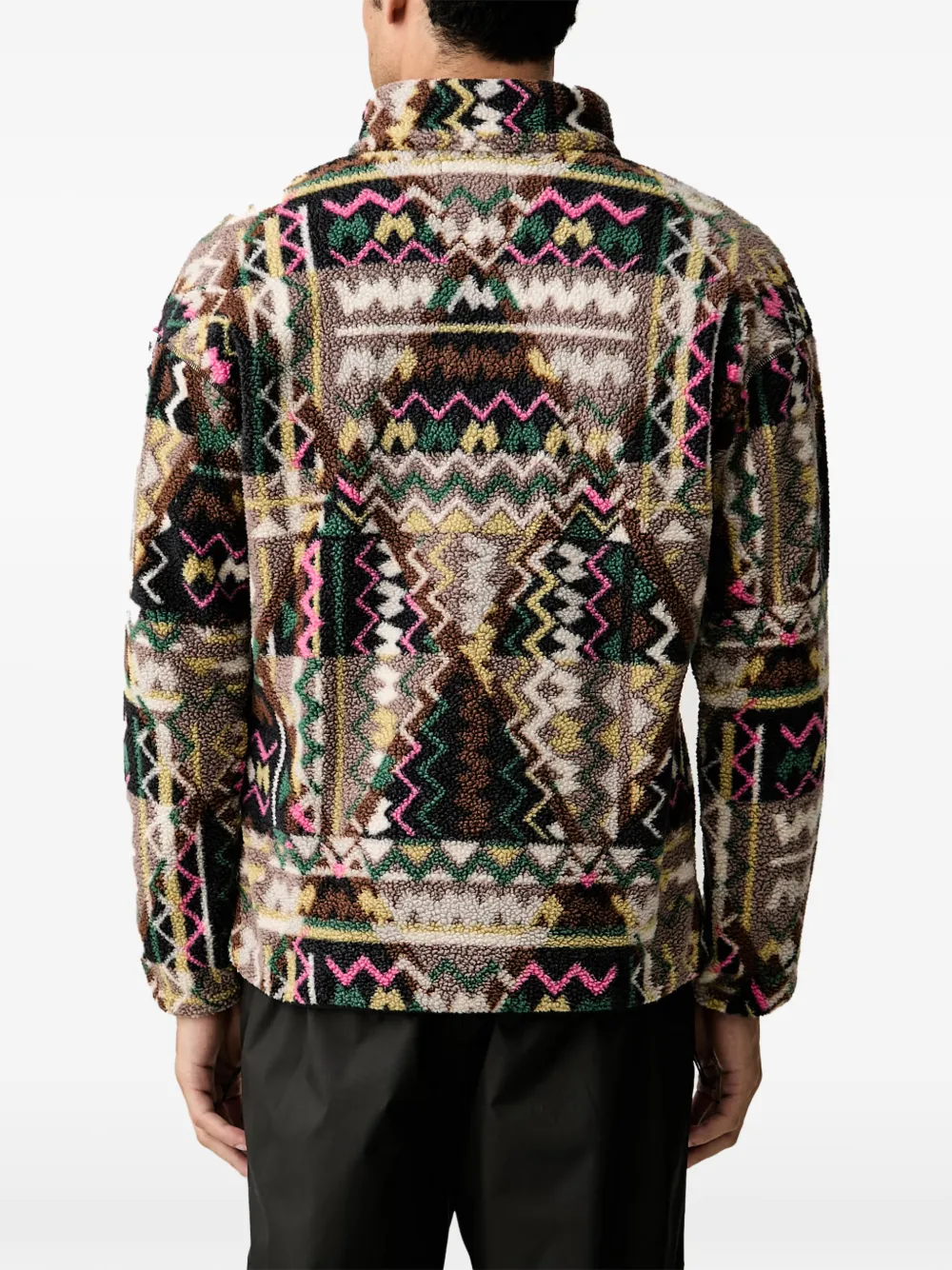Columbia Sportswear Helvetia II geometric-print fleece sweater Zwart