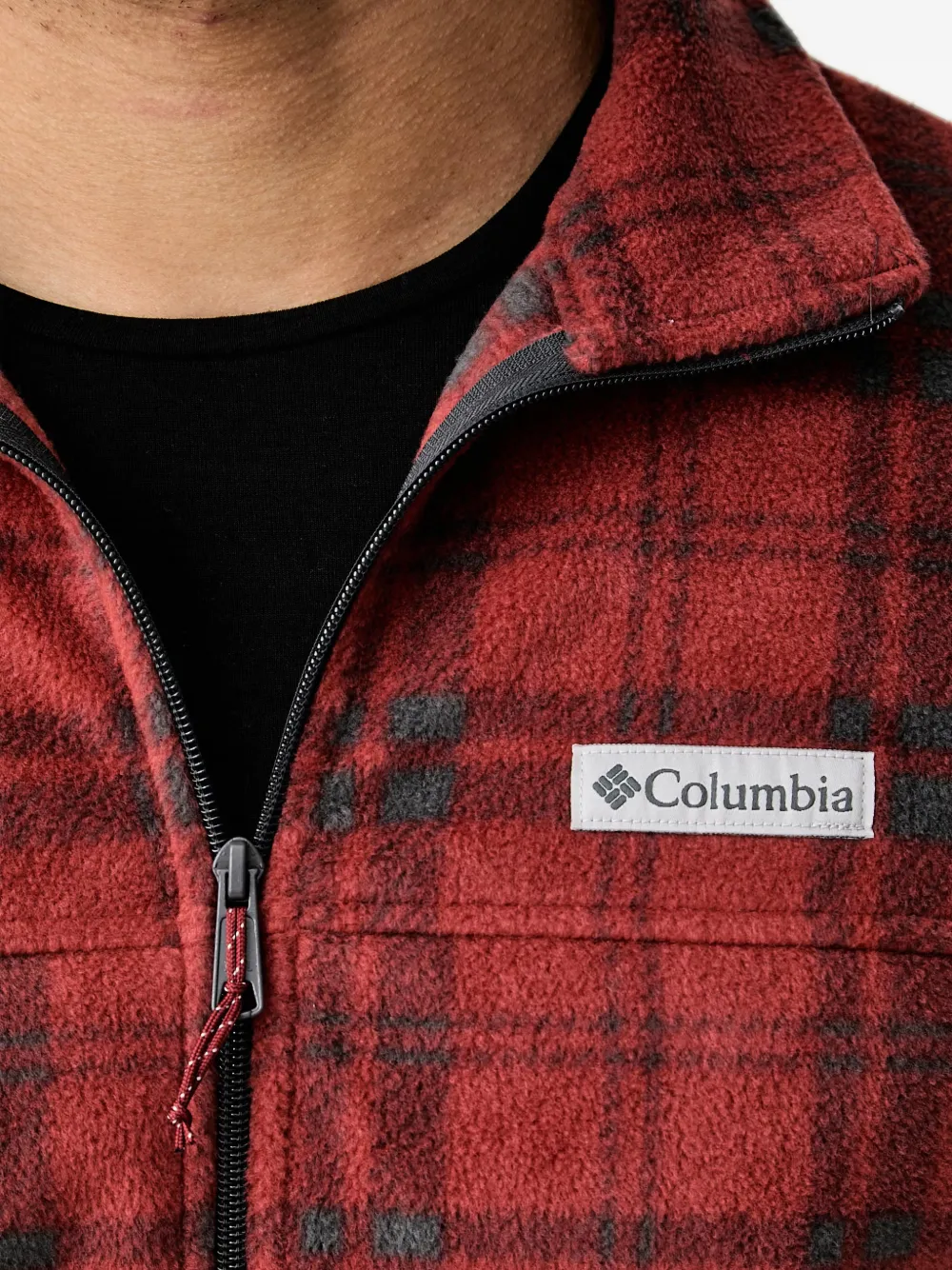 Columbia Steens Mountain trui met ruit-print en rits Rood