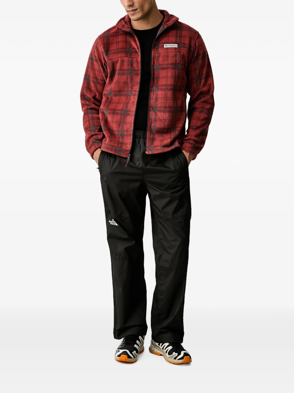 Columbia Steens Mountain trui met ruit-print en rits Rood