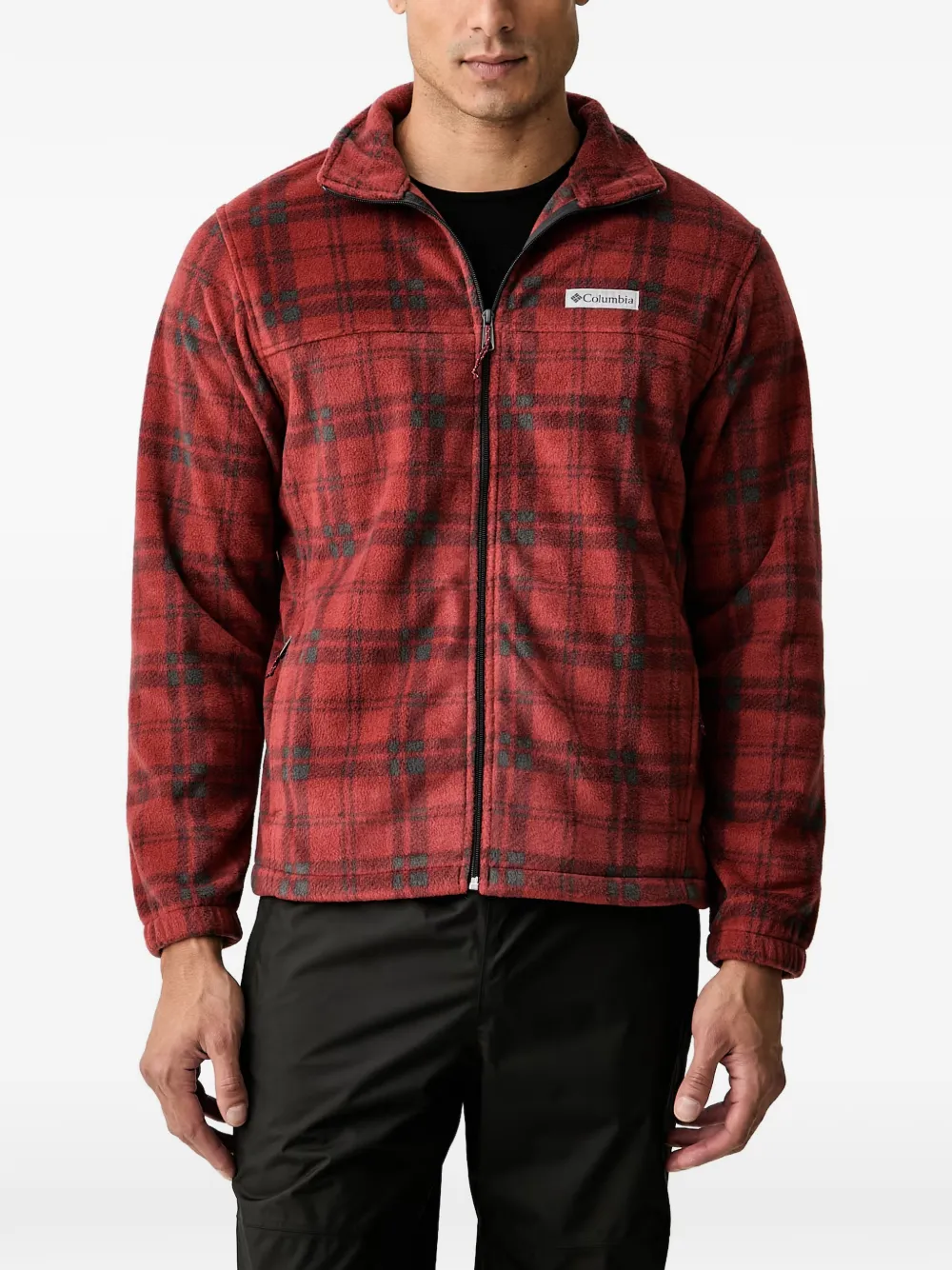 Columbia Steens Mountain check-print zip-up sweater