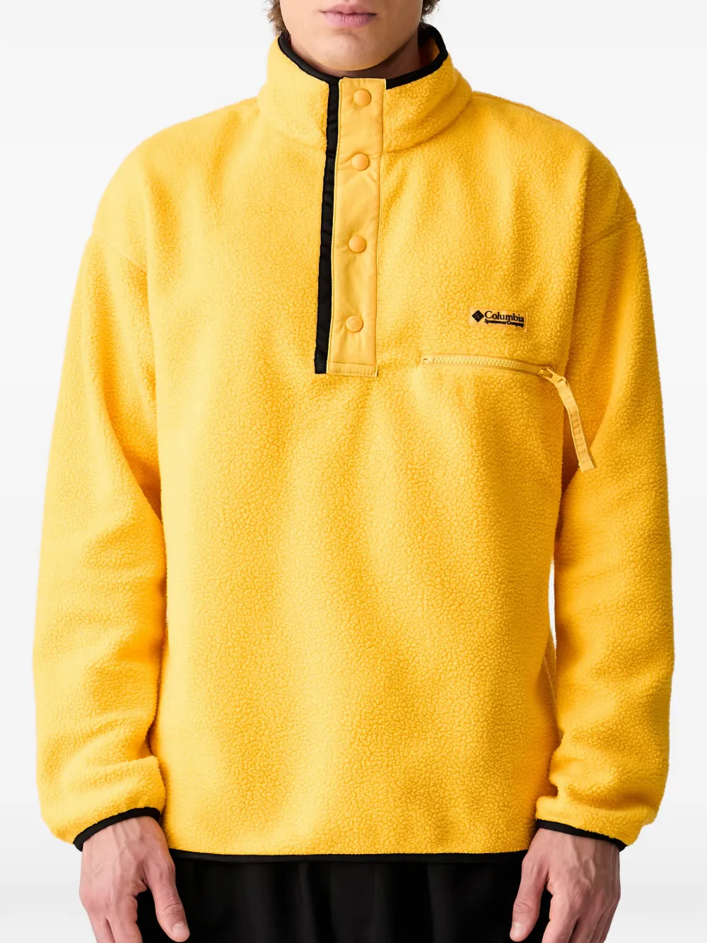 Columbia Helvetia fleece trui met logo-patch Geel