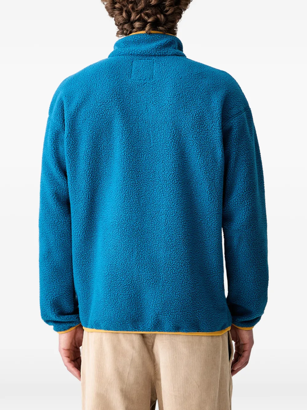 Columbia Trui met fleece-textuur en logo-patch Blauw