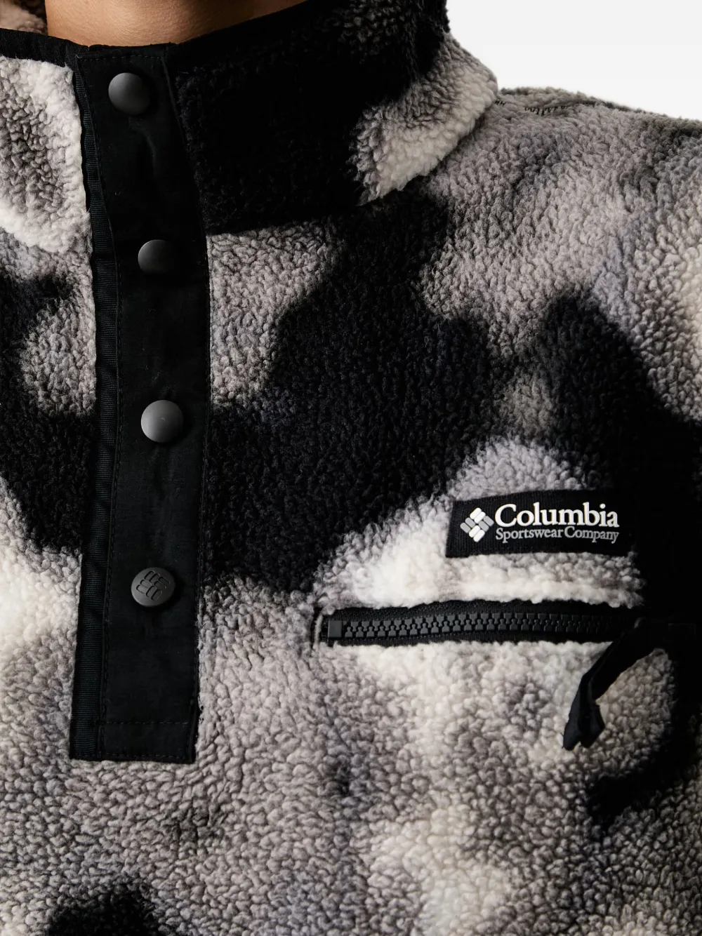 Columbia Helvetia II fleece trui met abstracte print Zwart