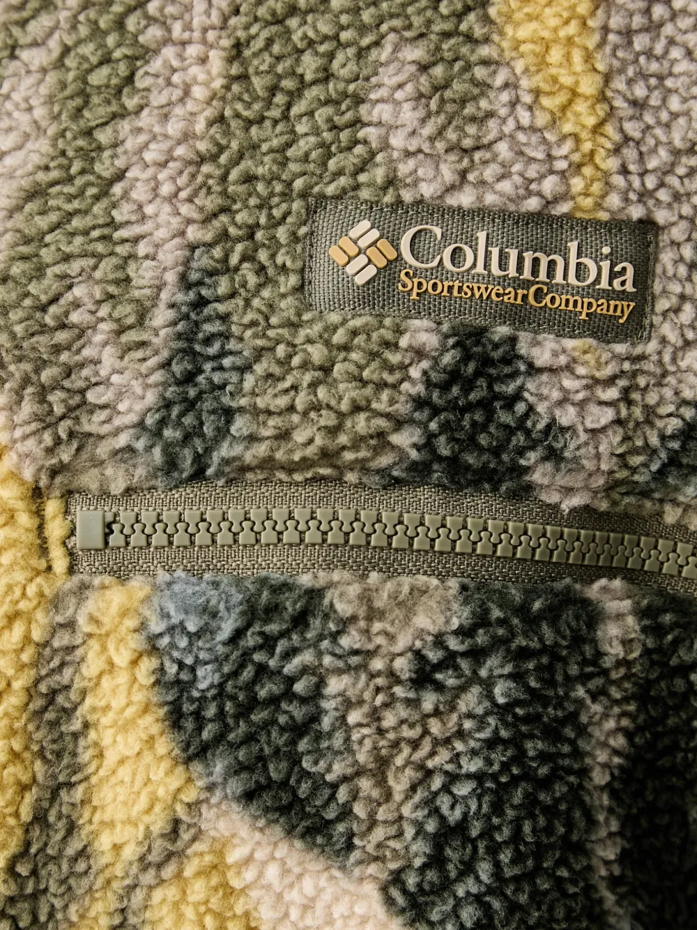Columbia fleece graphic-print sweater Groen