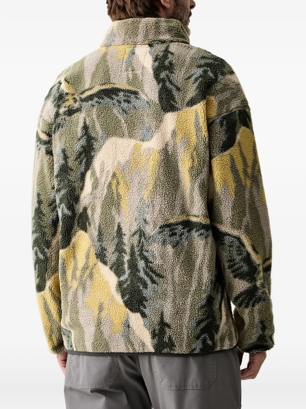 Columbia fleece graphic-print sweater Groen