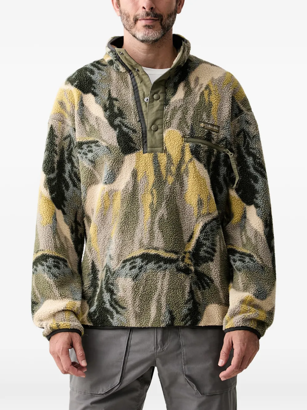 Columbia fleece graphic-print sweater - Grün