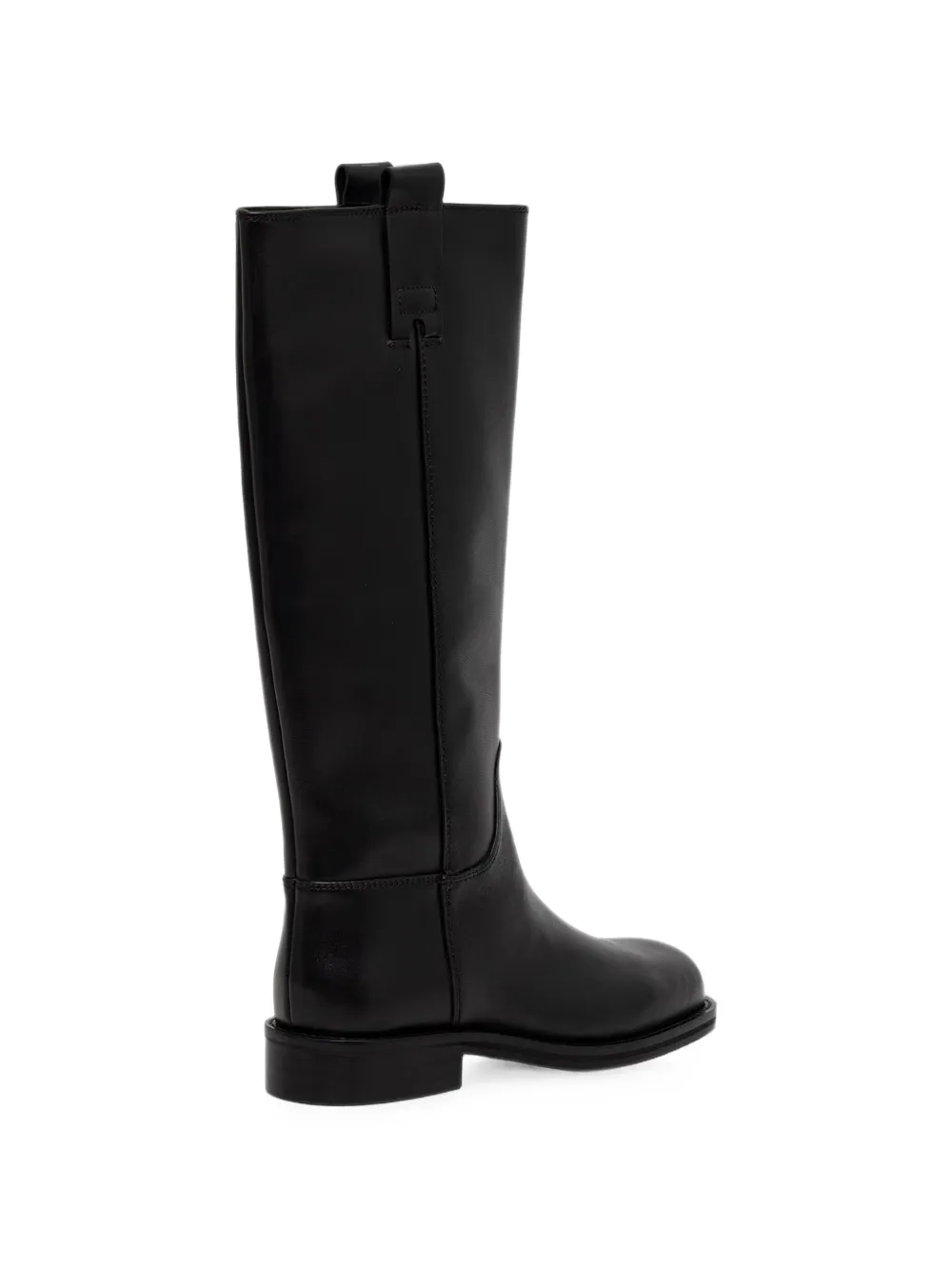 Patrizia Pepe logo-plaque leather boots Zwart