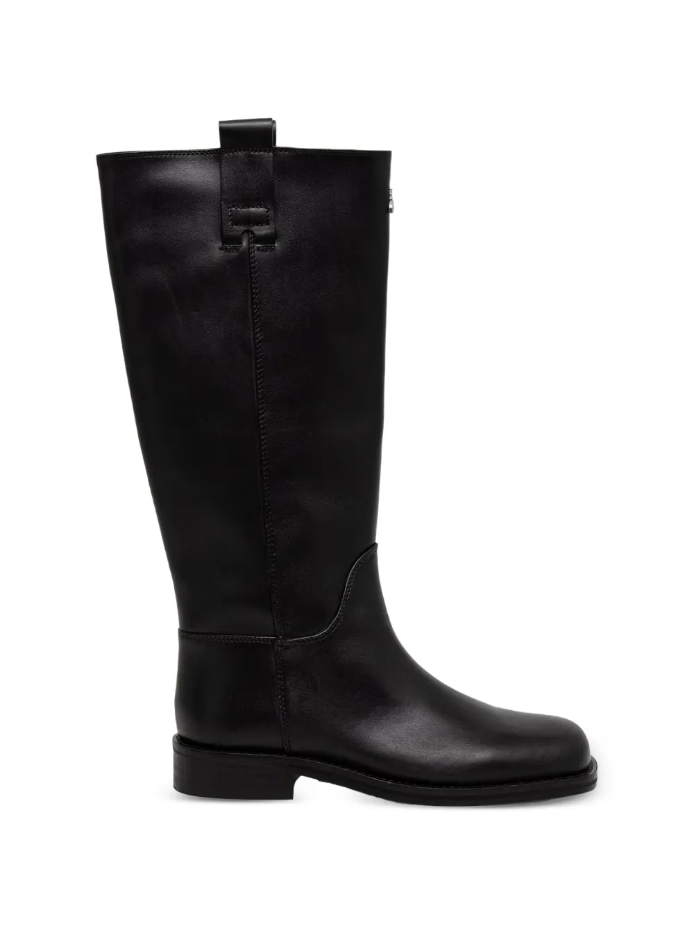 Patrizia Pepe logo-plaque leather boots Zwart