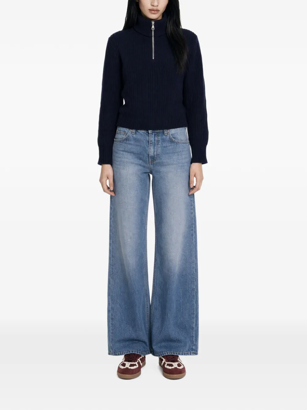 Weekend Max Mara Wollen coltrui met rits Blauw