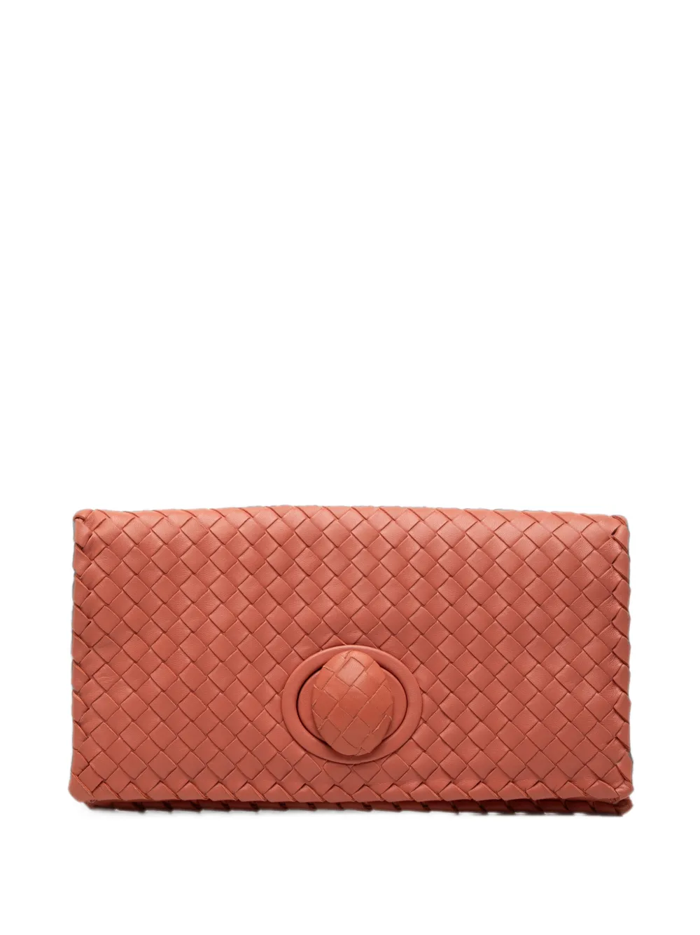 Bottega Veneta Pre-Owned 2012-2026 Nappa Intrecciato Turn Lock clutch bag - Marrone