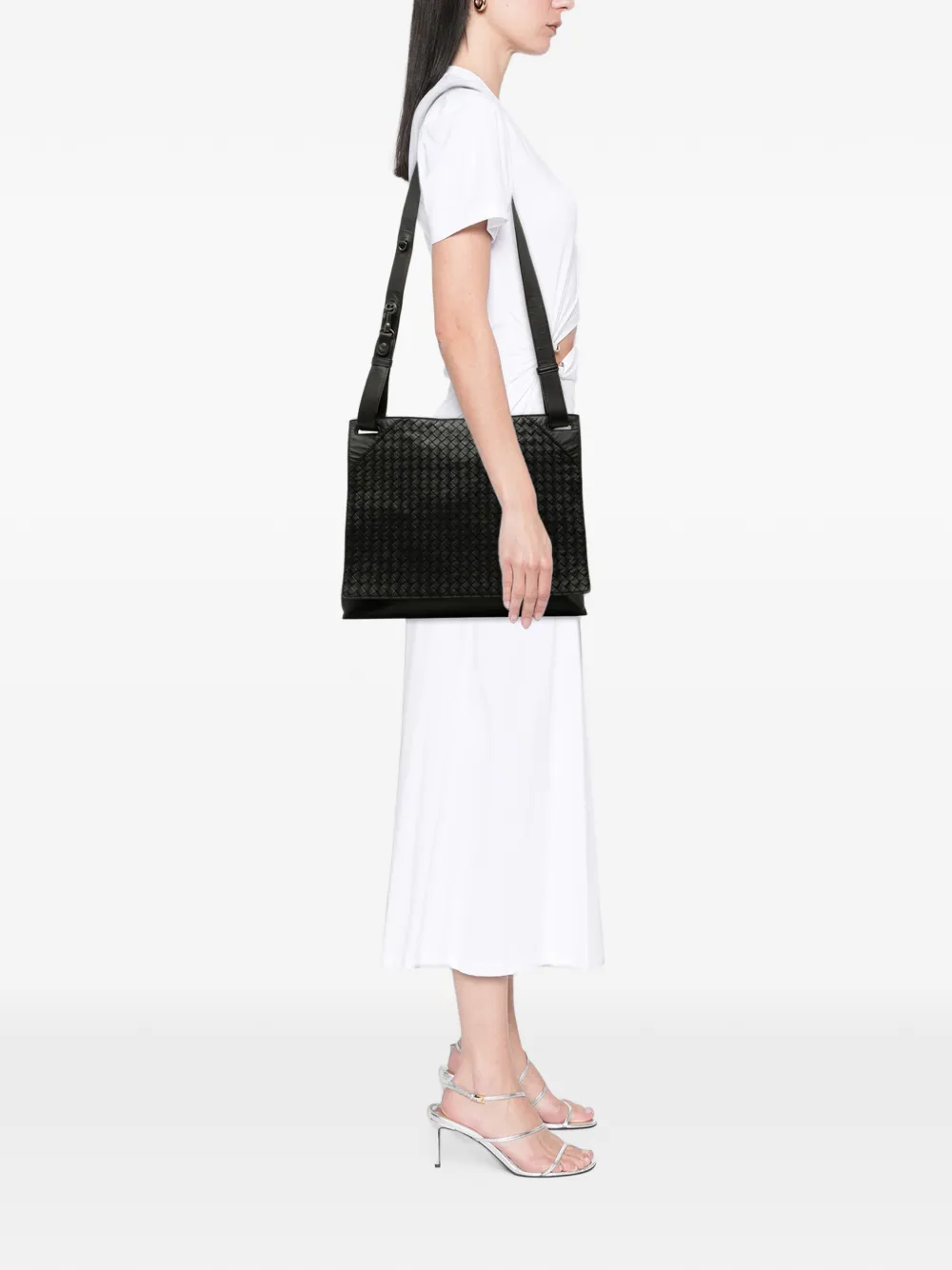 Bottega Veneta Pre-Owned 2012-2026 Nappa Intrecciato Messenger Bag crossbody bag - Schwarz