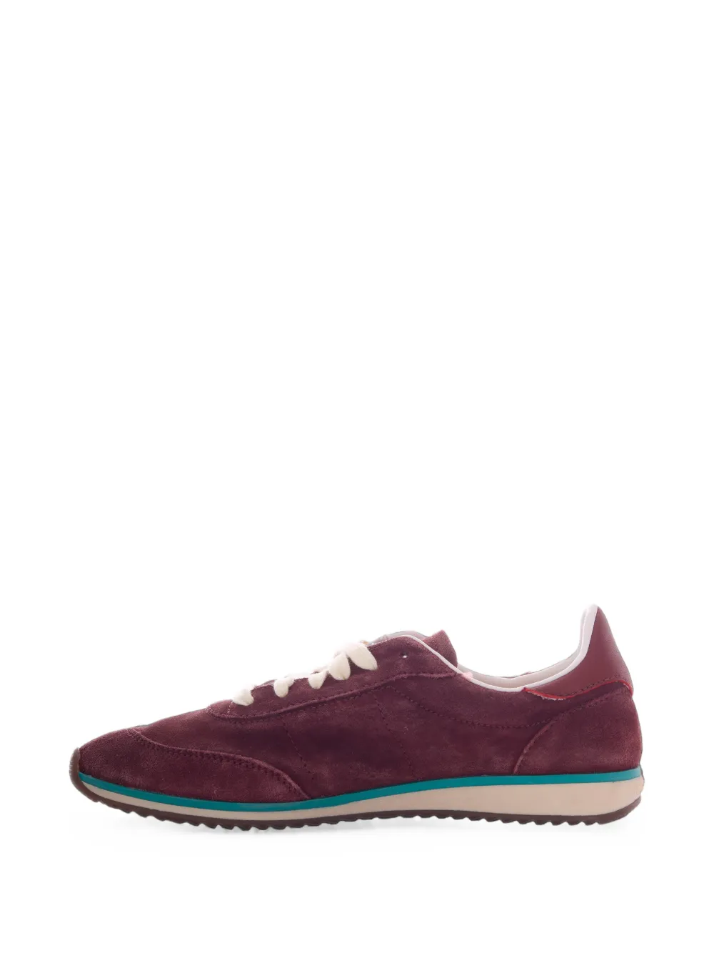 Patrizia Pepe panelled suede sneakers Rood