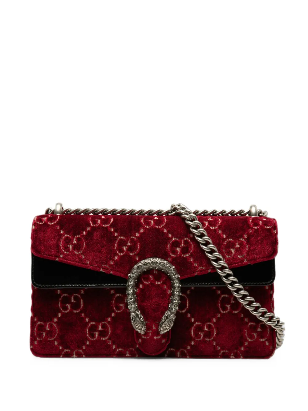 Gucci Pre-Owned 2016-2026 Medium GG Velvet Dionysus crossbody bag - Rosso