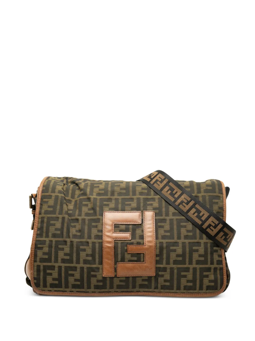 Fendi Pre-Owned 2000-2010 Zucca Canvas FF Messenger Bag crossbody bag - Marrone