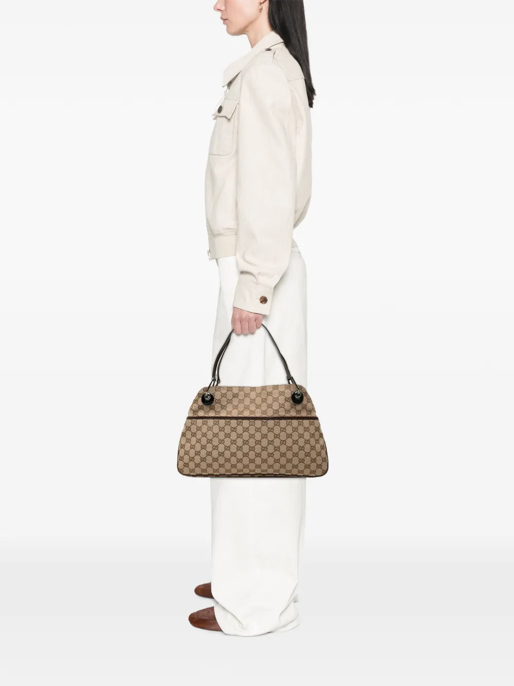 Gucci Pre-Owned 2000-2015 GG Canvas Eclipse shoulder bag - Toni neutri