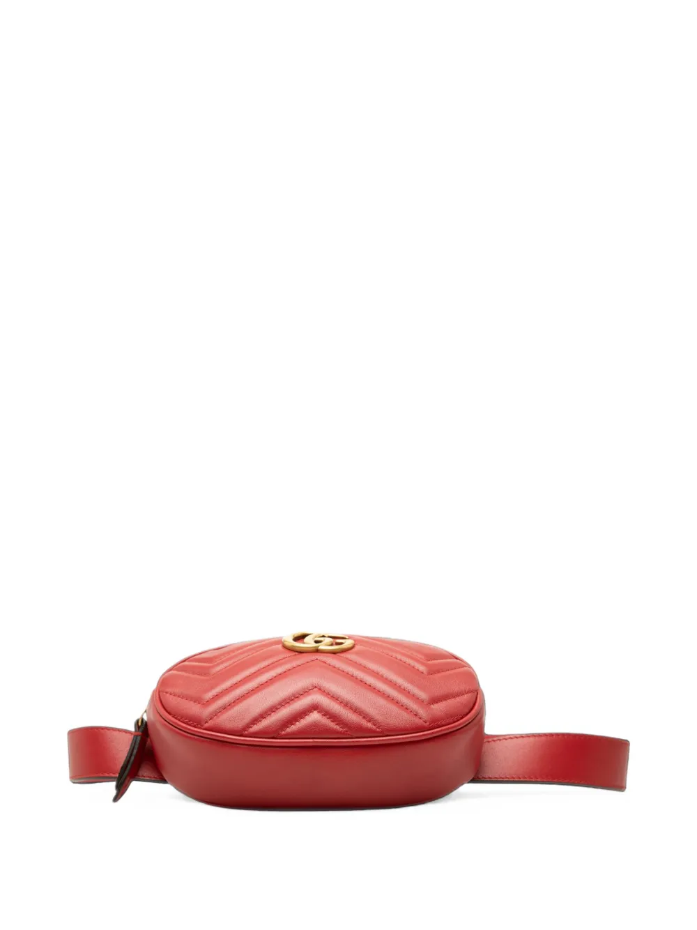 Gucci Pre-Owned 2016-2026 GG Marmont Matelasse kalfsleren heuptas Rood