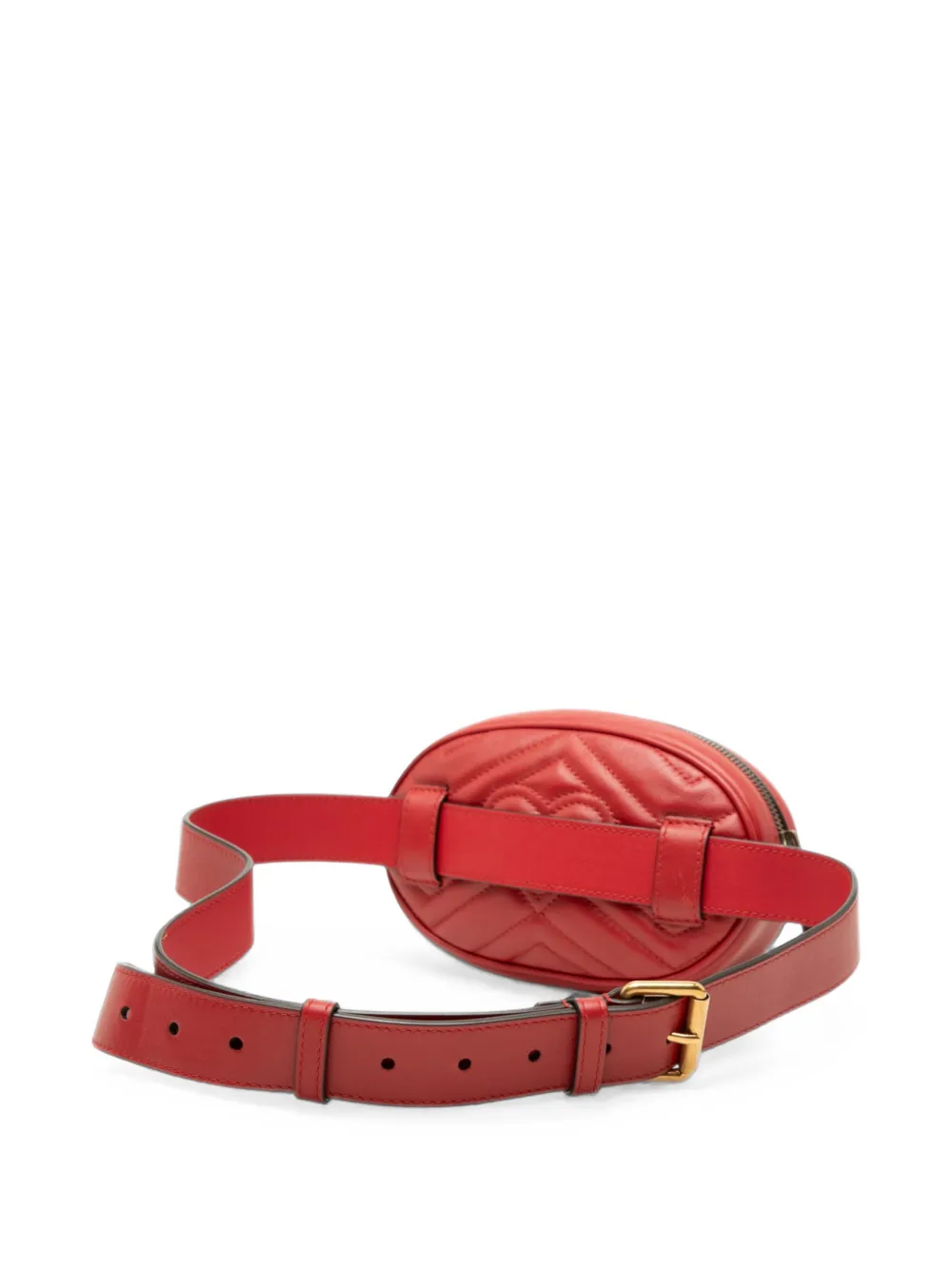 Gucci Pre-Owned 2016-2026 GG Marmont Matelasse kalfsleren heuptas Rood